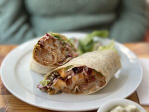 Veganoumi wrap  at Pyramid Vegan Cafe & Bakery in Glastonbury