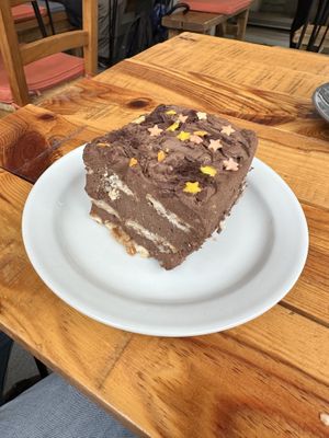 Chocolate cake  at Pyramid Vegan Cafe & Bakery in Glastonbury