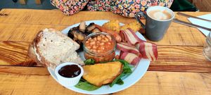 Vegan breakfast  at Pyramid Vegan Cafe & Bakery in Glastonbury