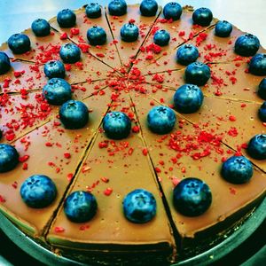 BISCOFF & BLUEBERRY CHEESECAKE.. at Pyramid Vegan Cafe & Bakery in Glastonbury