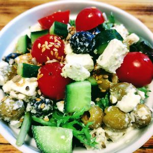 GREEK SALAD at Pyramid Vegan Cafe & Bakery in Glastonbury