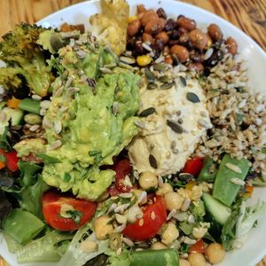 WHOLESOME NOURISH BOWL at Pyramid Vegan Cafe & Bakery in Glastonbury