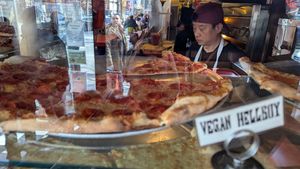 Vegan Hellboy the day I was there at Paulie Gee's - Slice Shop in Brooklyn