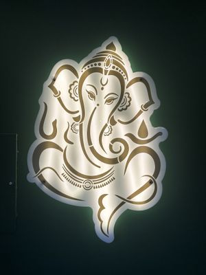 Modern version of a deity   at Ashoka Indian Tandoori Restaurante in Lagos