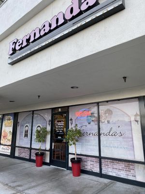 Located in a non-descript mall  at Fernanda's Salvadorian in Cathedral City