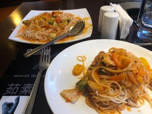 Veganized American Chop Suey at Flower Drum in Chennai