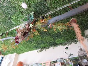 The ceiling is green! at Poe Poe in Yokohama