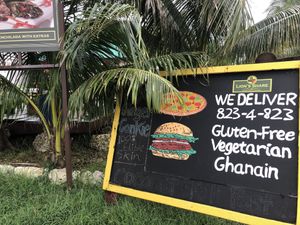 You can also WhatsApp them at the number to pre-order. at Lion's Share Cafe in Bridgetown