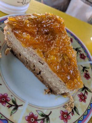 Mango cheesecake at Lion's Share Cafe in Bridgetown