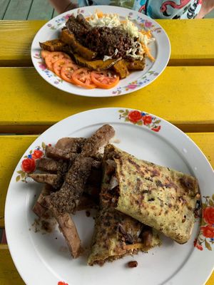 Two delicious meals at Lion's Share Cafe in Bridgetown