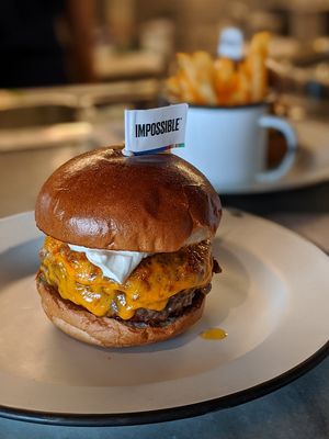 Impossible burger at HKG - Beef & Liberty Burgers - T1 in Outlying Islands