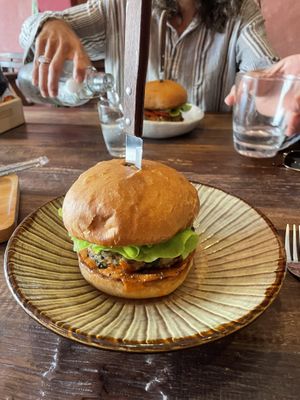 Great Burger (Naked Burger) at Kunda Vegan Vegetarian in Chiang Rai