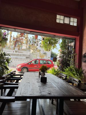 What you see from inside  #Veganuary at Kunda Vegan Vegetarian in Chiang Rai