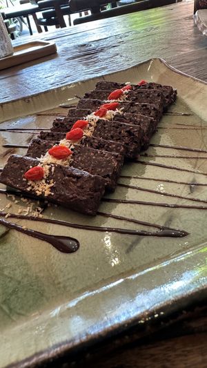 Yummy chocolate dessert   at Kunda Vegan Vegetarian in Chiang Rai