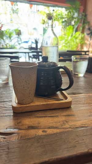 Dirty chai  at Kunda Vegan Vegetarian in Chiang Rai
