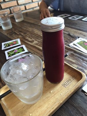 beets juice   at Kunda Vegan Vegetarian in Chiang Rai