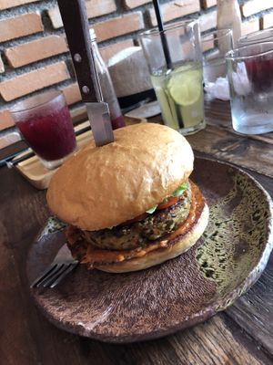 burger  at Kunda Vegan Vegetarian in Chiang Rai