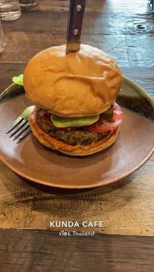 Jalapeño Burger  at Kunda Vegan Vegetarian in Chiang Rai