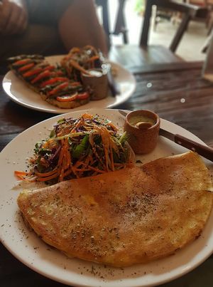Vegetarian Kunda Crepe .... daily fresh eatery. at Kunda Vegan Vegetarian in Chiang Rai