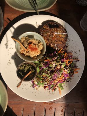 The Karma! Not pictured is the delicious turmeric bread that came with it. at Kunda Vegan Vegetarian in Chiang Rai