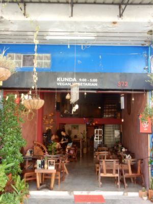 Outside at Kunda Vegan Vegetarian in Chiang Rai