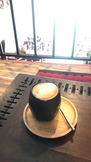 almond mylk latte  at Kunda Vegan Vegetarian in Chiang Rai