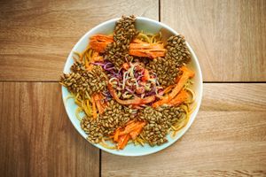 Pad Thai Salad at Boho Balance by Silvana Gomez in Bogota