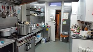 Kitchen at EA Hotel in Blackpool