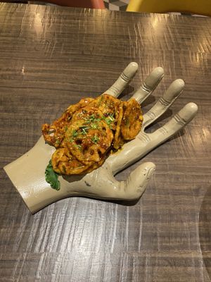 Crispy lotus stems   at Tum Tum Asia in Dubai