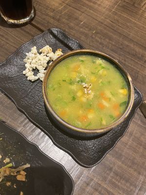 Corn soup   at Tum Tum Asia in Dubai