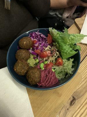 Falafel bowl at Bali Bowl Cafe in Kyiv