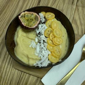 Passion fruit bowl at Bali Bowl Cafe in Kyiv