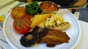 Vegan Fry Up at Bijou B&B in Weston-super-mare