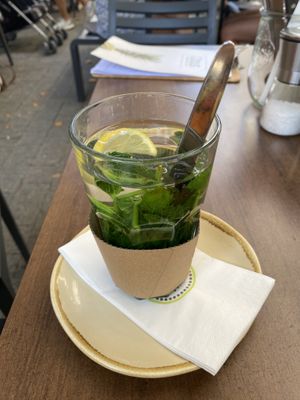 Mint tea  at Claus Eismanufaktur & Deli in Karlsruhe