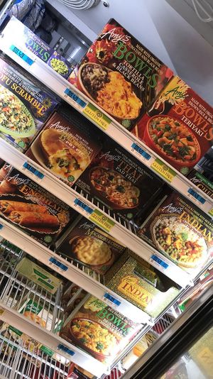 a few veg frozen items at Gardiner Market in Gardiner