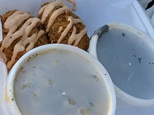 Boudain balls at Lindiana's Southern Vegan Kitchen - Maybe closed in Houston