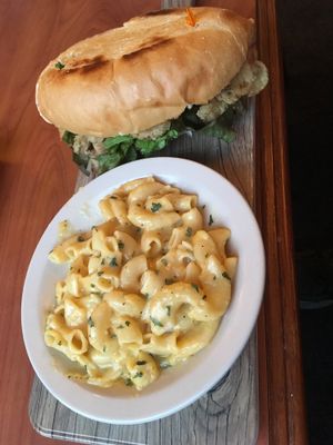 Po Boy and Mac and cheese  at Lindiana's Southern Vegan Kitchen - Maybe closed in Houston