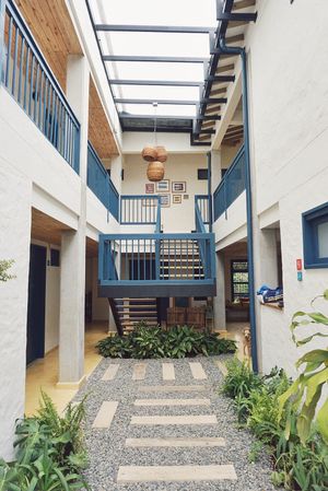 Patio interno at Plantación Hotel in Jardin