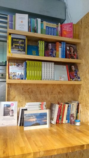 Books on sale/instore library at The Hopsack in Rathmines