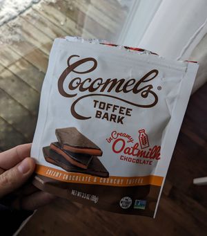 JJ's Cocomels vegan toffee bark at Sprouts Farmers Market in Reno