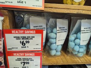 Vegan robin egg sweets at Sprouts Farmers Market in Reno