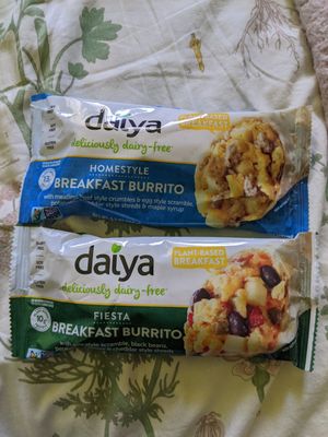 Vegan breakfast burritos from Daiya in the frozen section at Sprouts Farmers Market in Reno