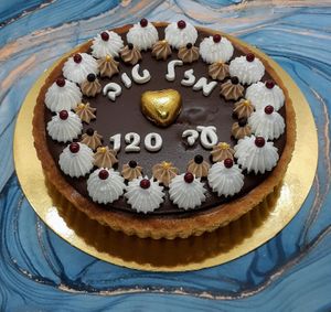 Chocolate pie at Demeter Vegan Bakery in Kfar Saba