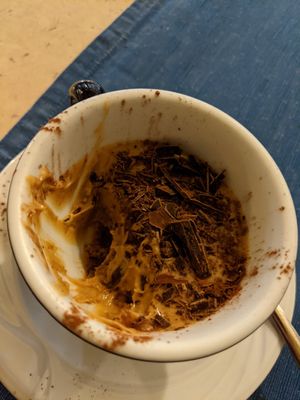 Vegan peanut butter and chocolate dessert at Bahía Verde in Tenerife