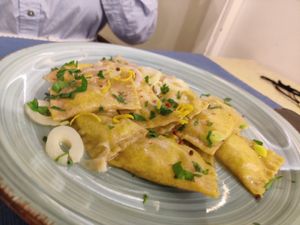 Vegan ravioli at Bahía Verde in Tenerife