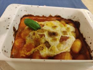 Vegan gnocchi at Bahía Verde in Tenerife