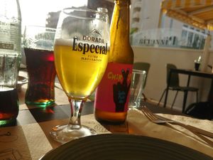 Local craft IPA beer at Bahía Verde in Tenerife