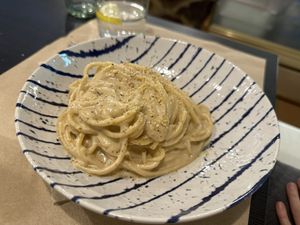 Spaghetti Cashew e Pepe  at Bahía Verde in Tenerife