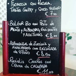 Un ejemplo de menù del miercoles at Bahía Verde in Tenerife