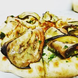 Focaccia con berenjenas asadas at Bahía Verde in Tenerife